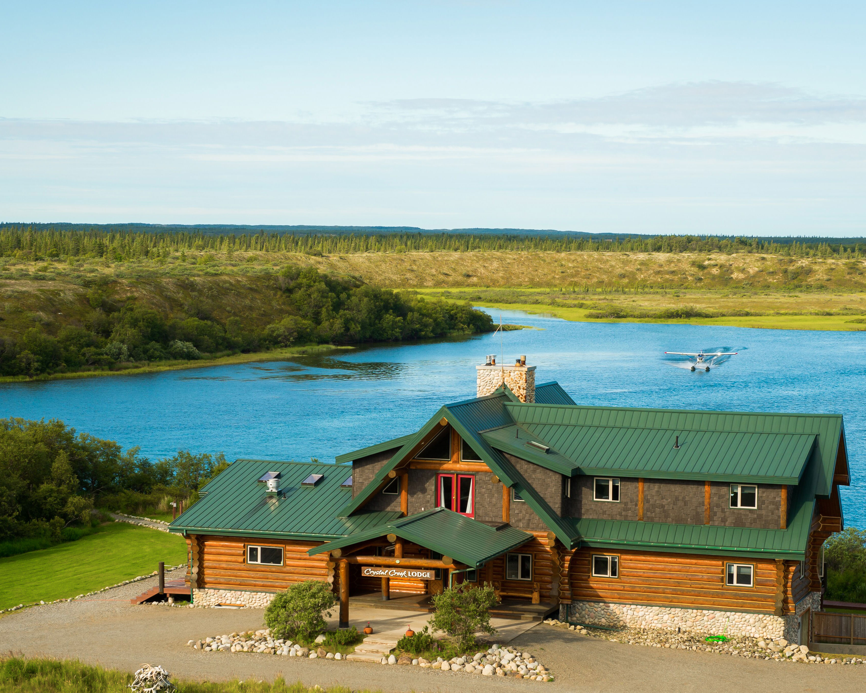 Alaska Wilderness Lodge Experience - Crystal Creek Lodge is a haven only accessible by floatplane.