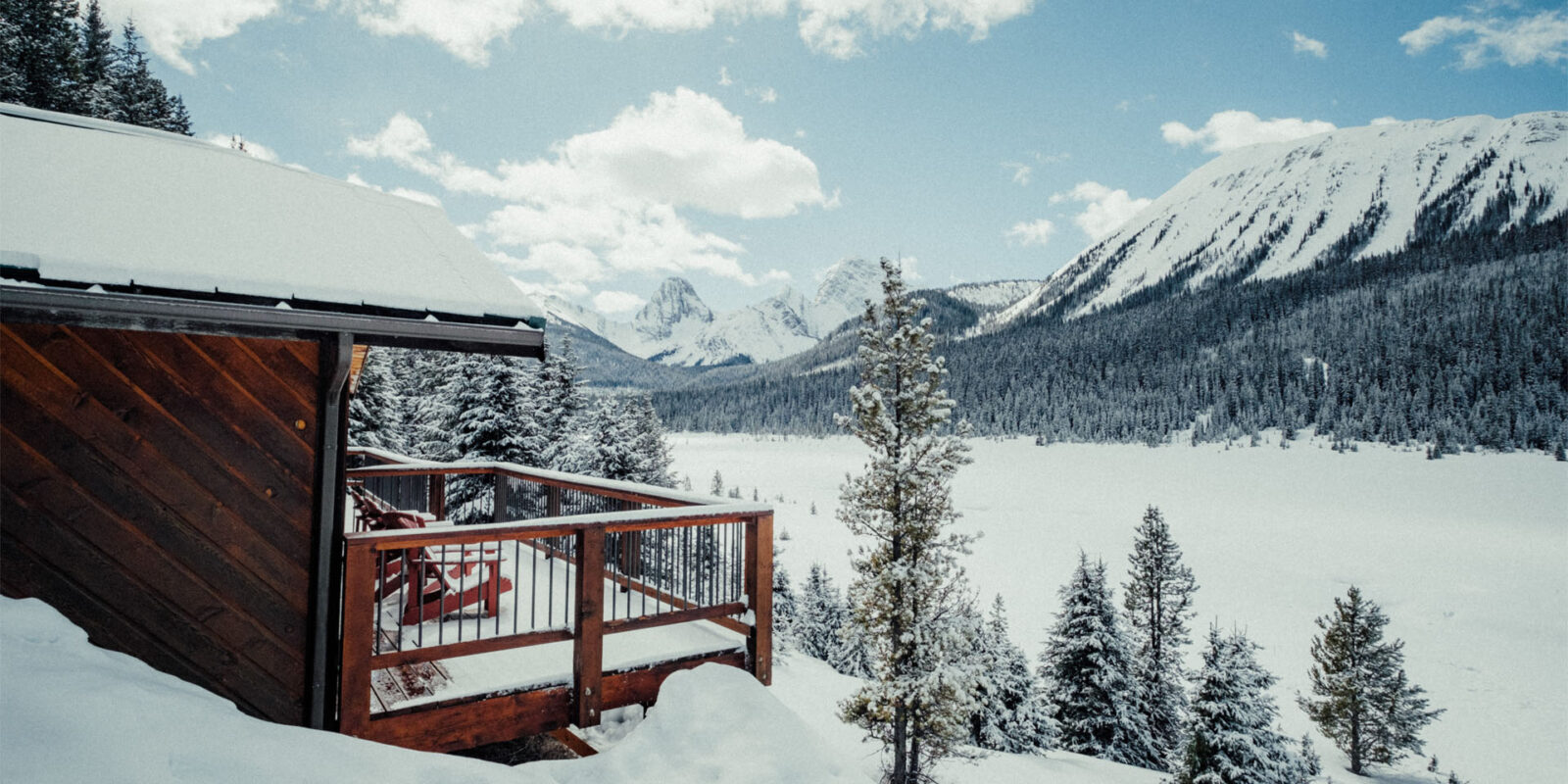 Stunning views looking out from Mt. Engadine Lodge