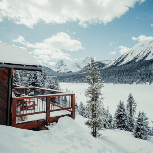 Stunning views looking out from Mt. Engadine Lodge